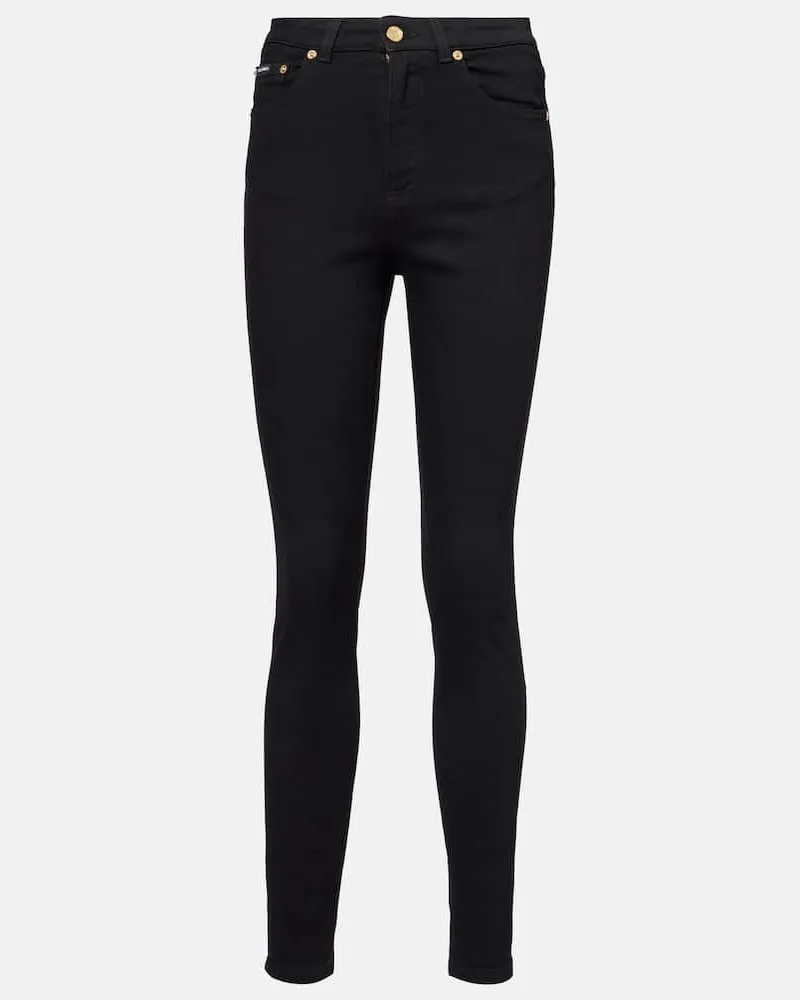 Dolce & Gabbana High-Rise Skinny Jeans Schwarz