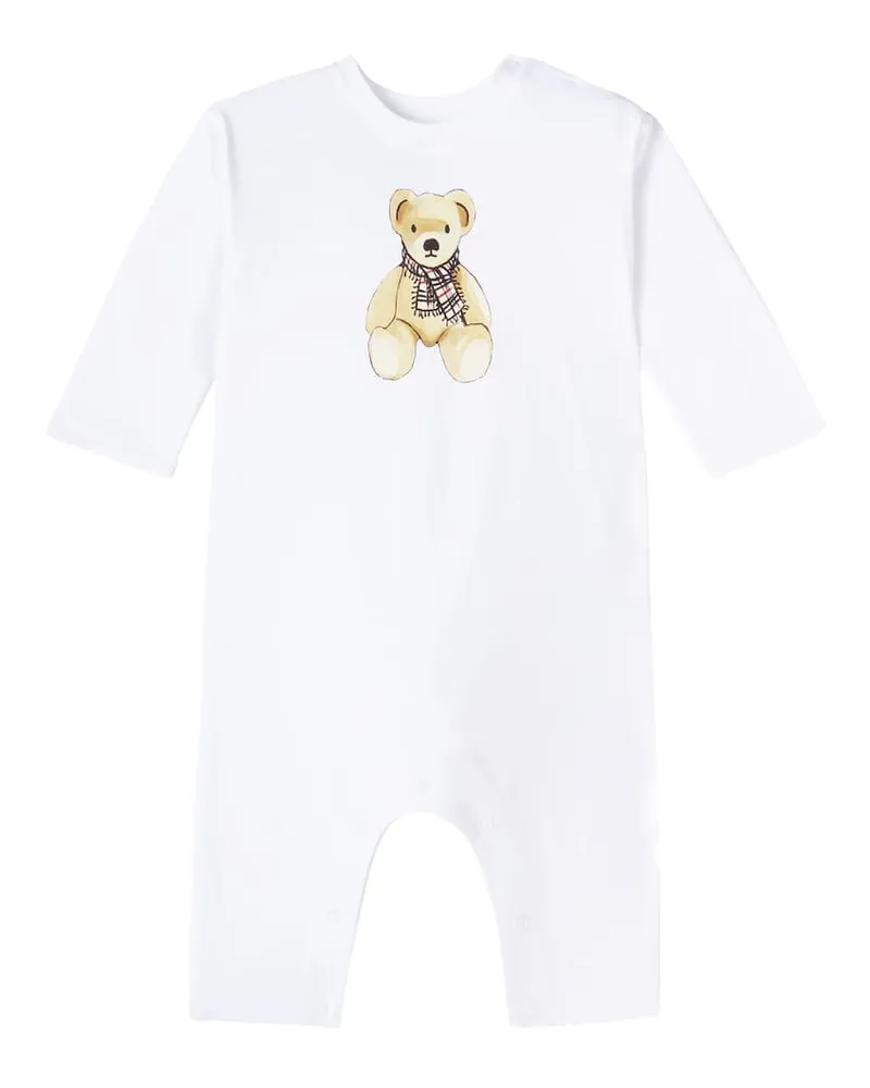 Burberry Baby Bedruckter Spieler aus Baumwolle Weiß