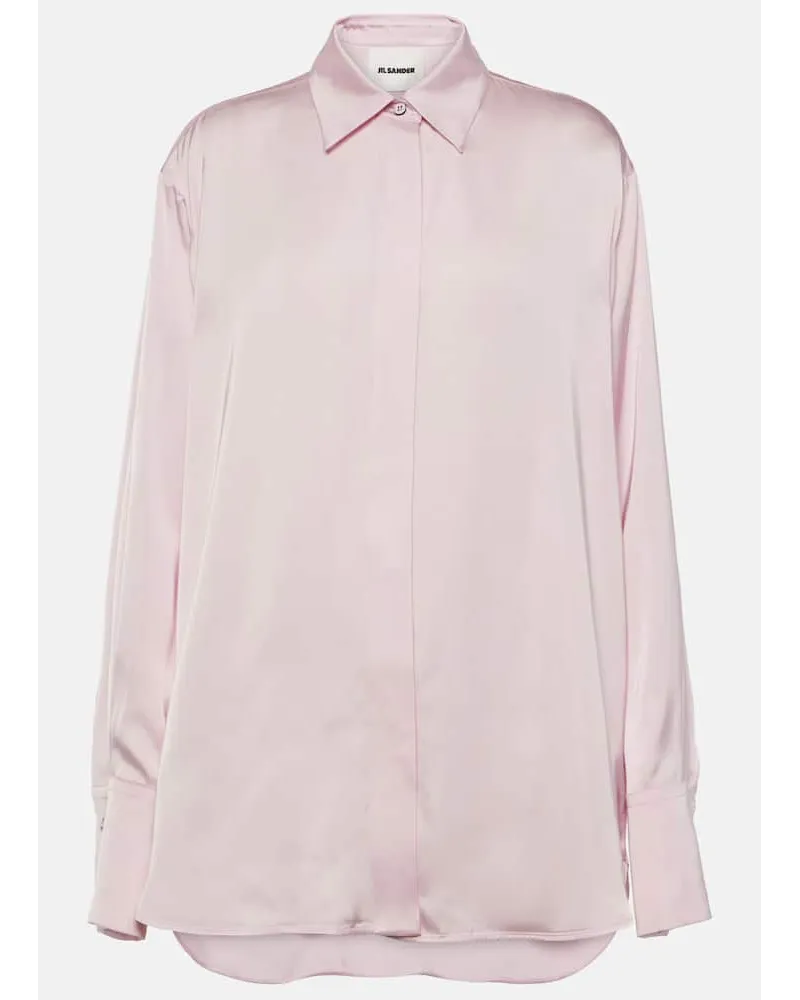 Jil Sander Hemd Powder aus Satin Pink
