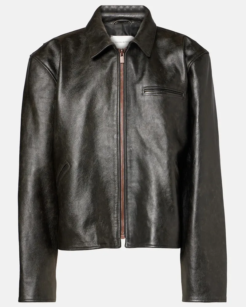 Magda Butrym Lederjacke Braun