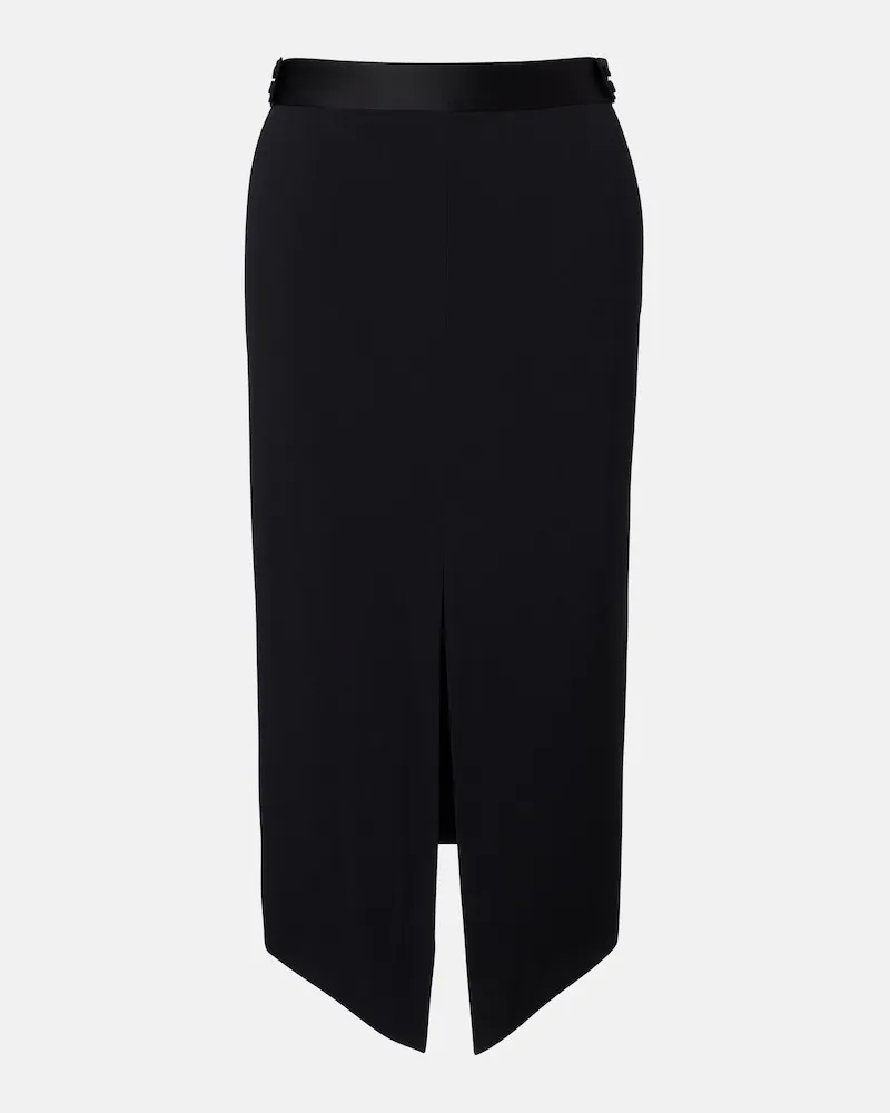 Tom Ford Bleistiftrock aus Satin Schwarz