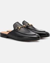 Gucci Slippers Princetown aus Leder Schwarz