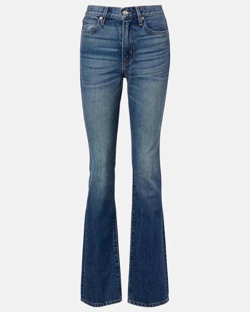 SLVRLAKE High-Rise Bootcut Jeans Jade Blau
