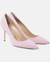 Manolo Blahnik Pumps BB 90 aus Veloursleder Pink