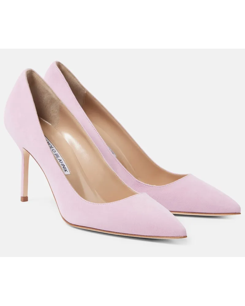 Manolo Blahnik Pumps BB 90 aus Veloursleder Pink