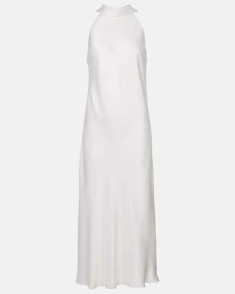 GALVAN Bridal Midikleid Sienna aus Satin Weiß