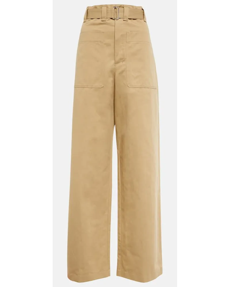 Christophe Lemaire Weite High-Rise-Hose Beige