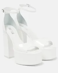 Paris Texas Plateausandalen Tatiana aus Lackleder Weiss