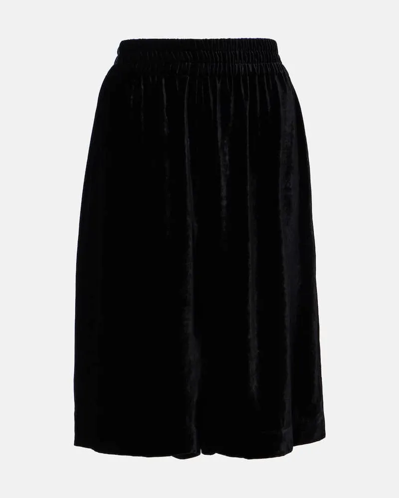 Chloé Chloé Bermuda-Shorts aus Samt Schwarz
