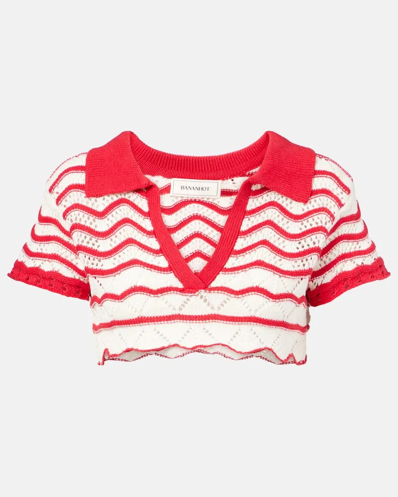 BANANHOT Cropped-Top Coco aus Häkelstrick Rot