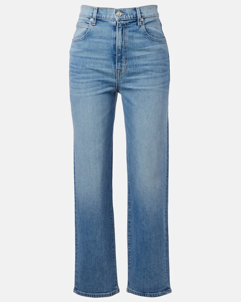 SLVRLAKE High-Rise Straight Jeans London Blau