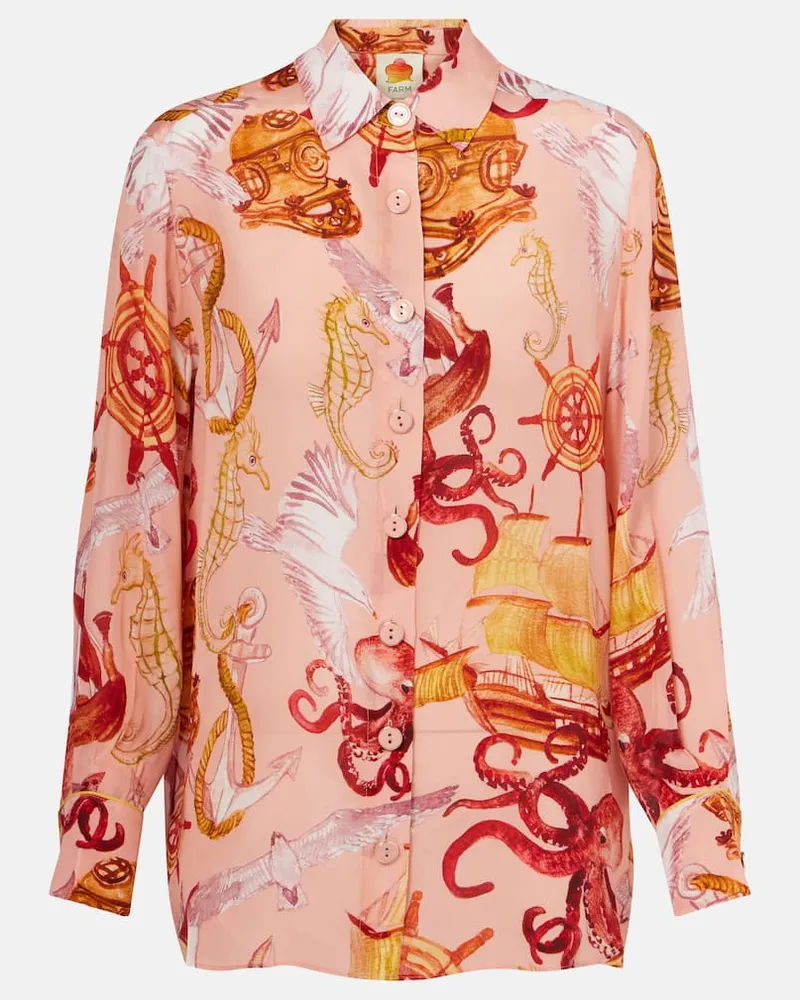 FARM Rio Bedrucktes Hemd Nautical Wonder Pink