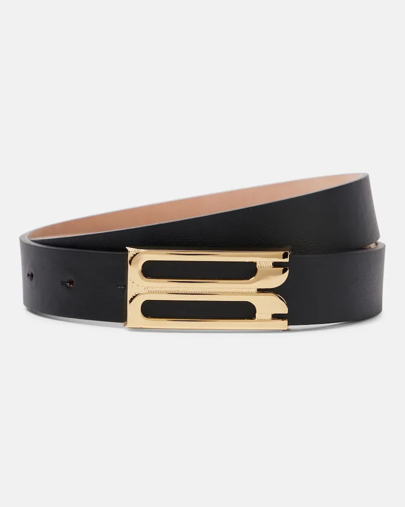 Victoria Beckham Gürtel Frame aus Leder Schwarz