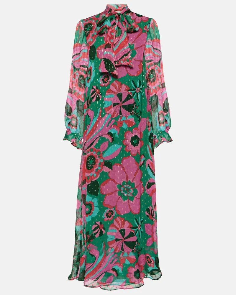 RIXO Maxikleid Ferne aus Georgette Multicolor