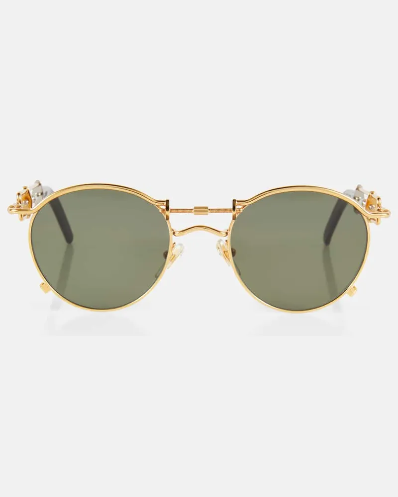 Jean Paul Gaultier X Karim Benzema Runde Sonnenbrille 56-0174 Gold