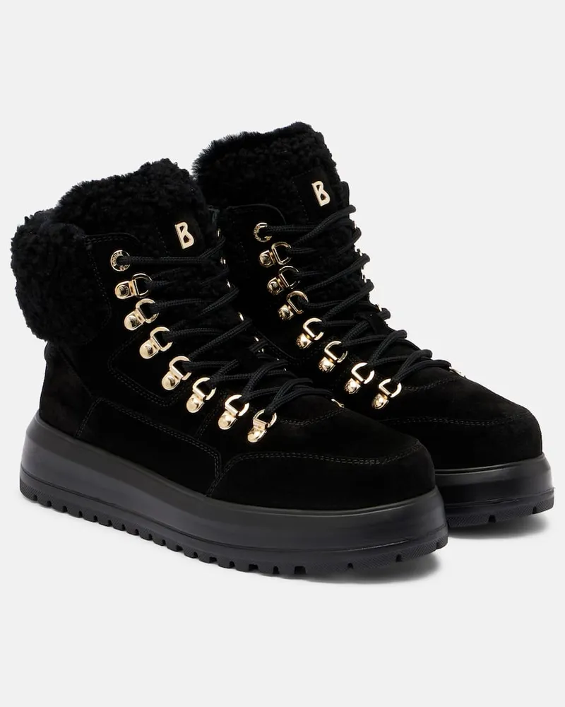 Bogner Schnürstiefel Antwerp 23B aus Veloursleder Schwarz