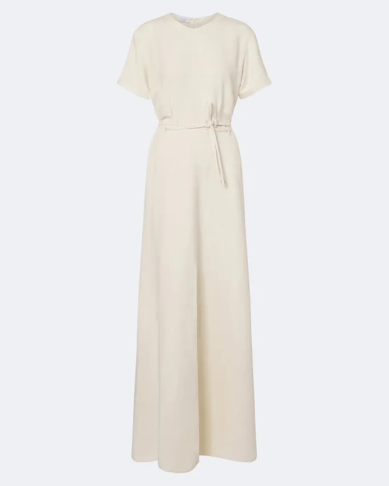 Brunello Cucinelli Maxikleid Monilli Weiß