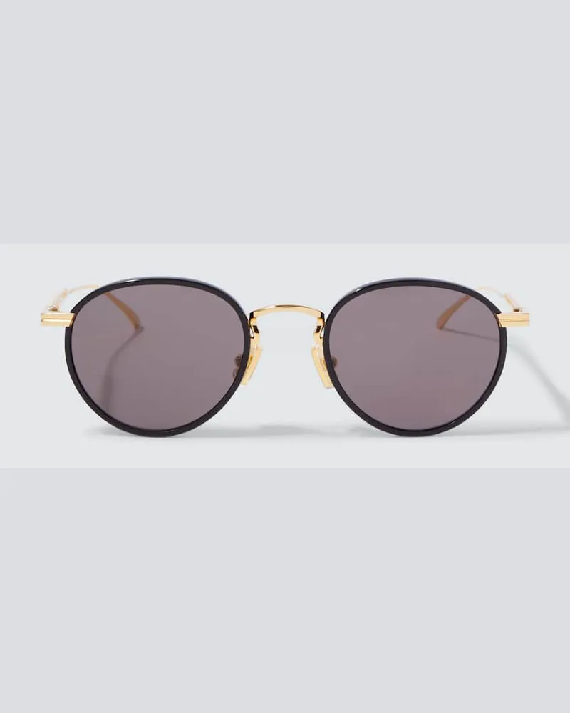 Bottega Veneta Runde Sonnenbrille Light Ribbon Gold