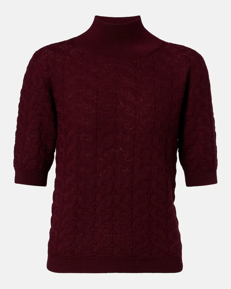 Etro Pullover aus Wolle Burgunderrot