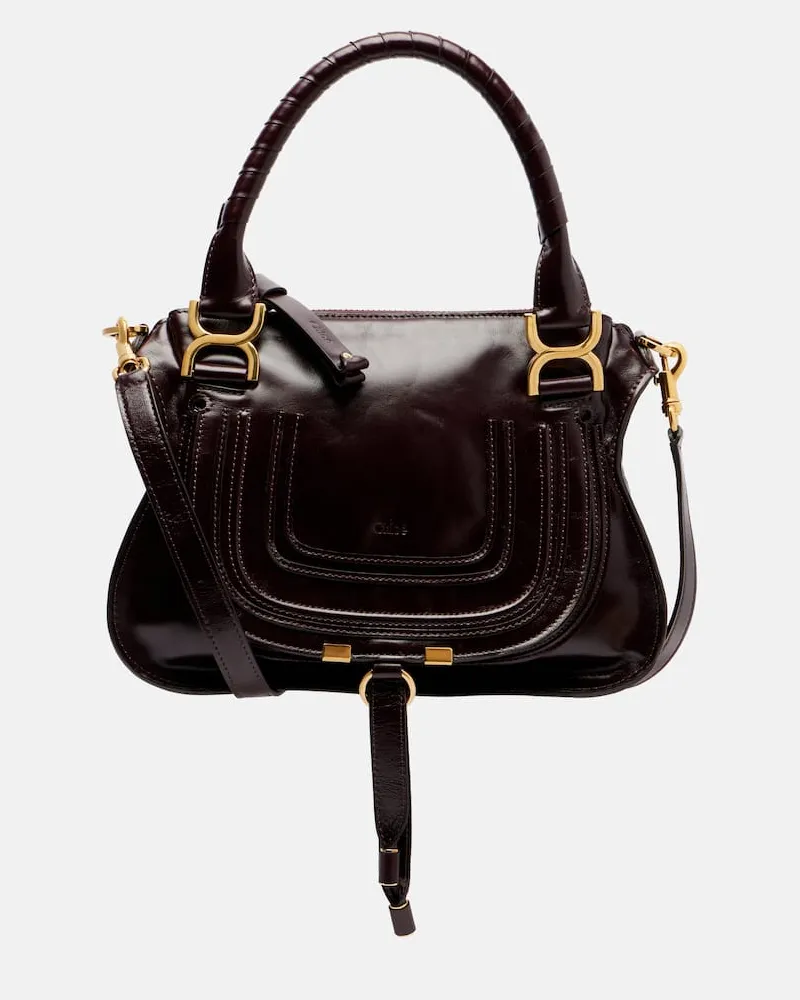 Chloé Chloé SchultertascheMarcie Small aus Leder Burgund