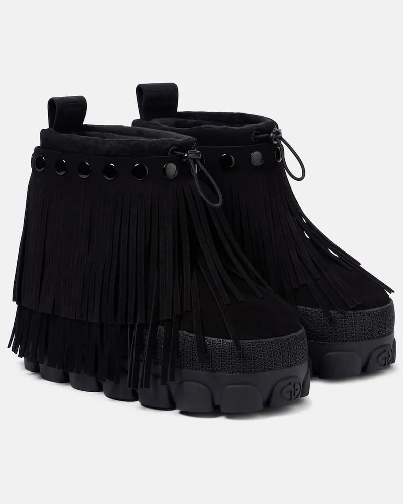 GOLDBERGH Schneestiefel Vergara aus Veloursleder Schwarz