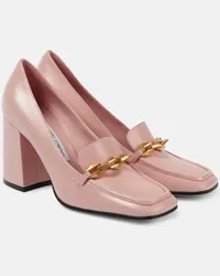 Jimmy Choo Loafer-Pumps Diamond Tilda 85 aus Leder Pink