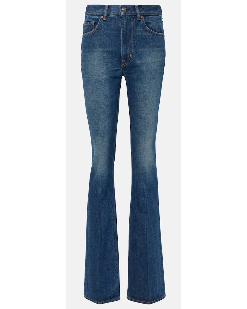 Tom Ford Mid-Rise Flared Jeans Blau