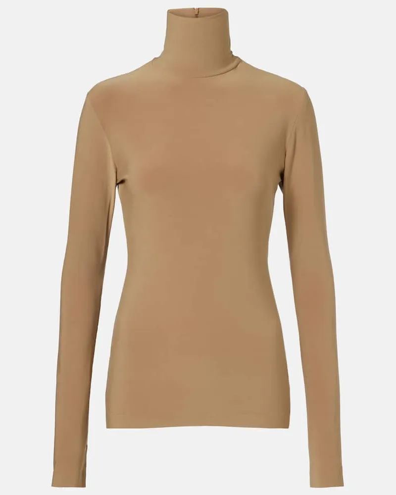 Norma Kamali Top aus Jersey Beige