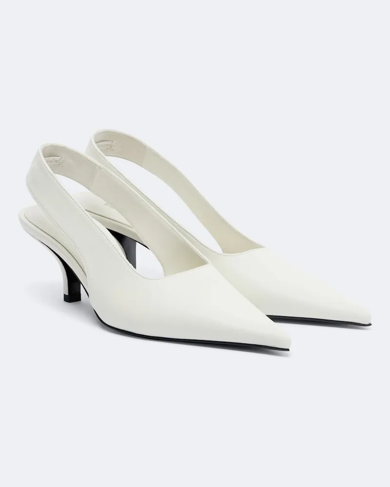 Totême Slingback-Pumps aus Leder Weiß