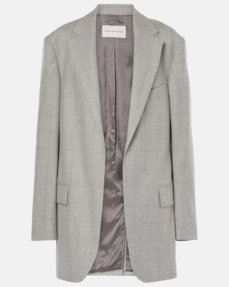 Dries van Noten Blazer aus Wolle Grau