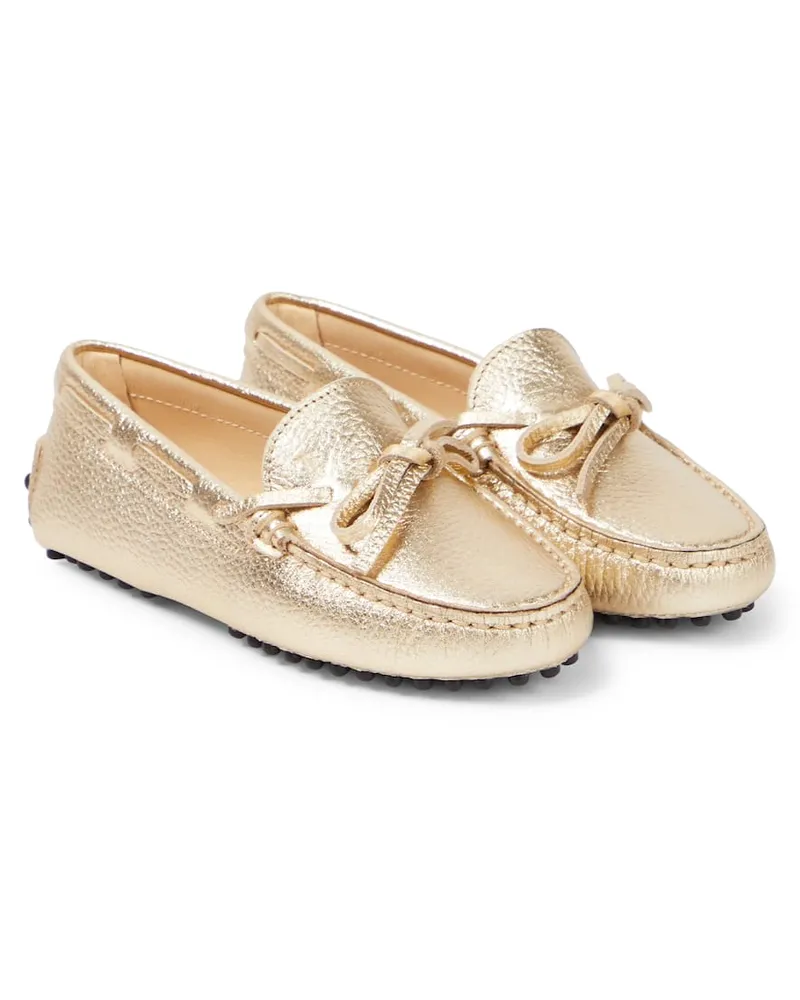 TOD'S Mokassins Gommino aus Metallic-Leder Gold