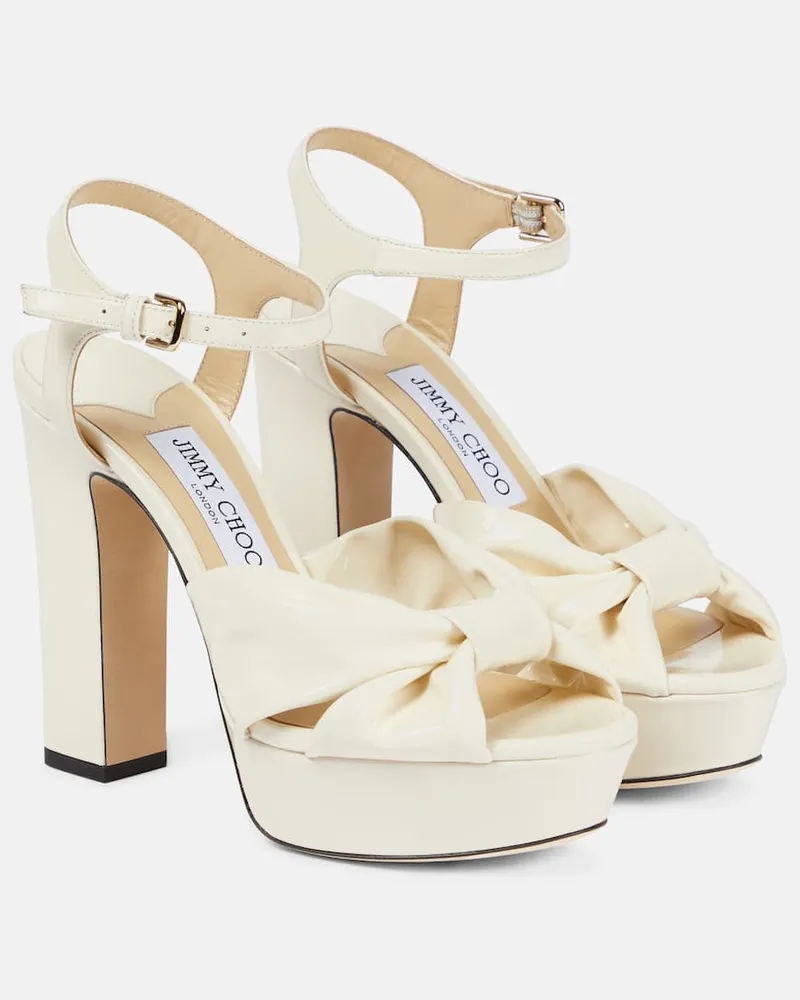 Jimmy Choo Plateausandalen Heloise 120 Weiß