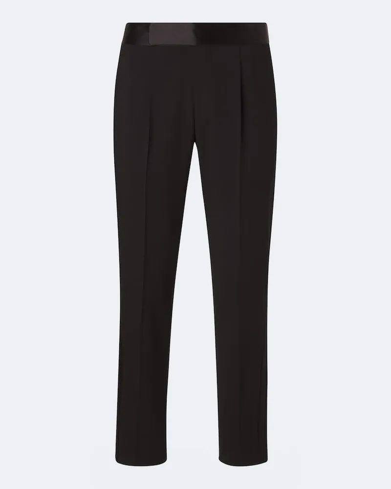 Giorgio Armani Hose im Smoking-Stil aus Schurwolle Schwarz
