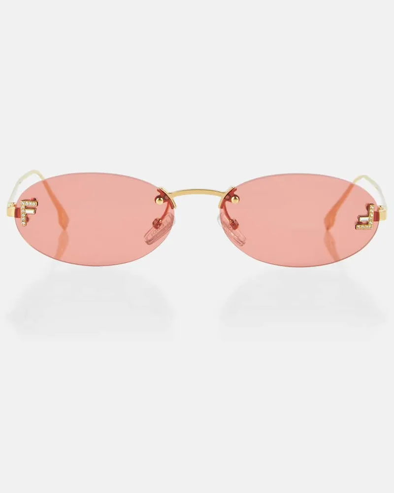 Fendi Ovale Sonnenbrille Fendi First Pink