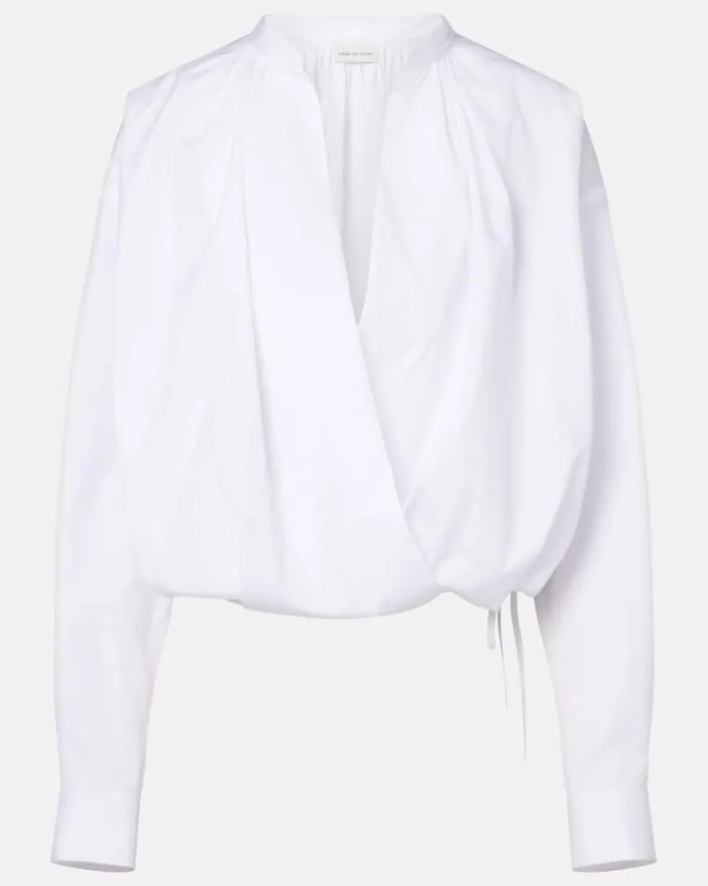 Dries van Noten Bluse aus Baumwolle Weiß