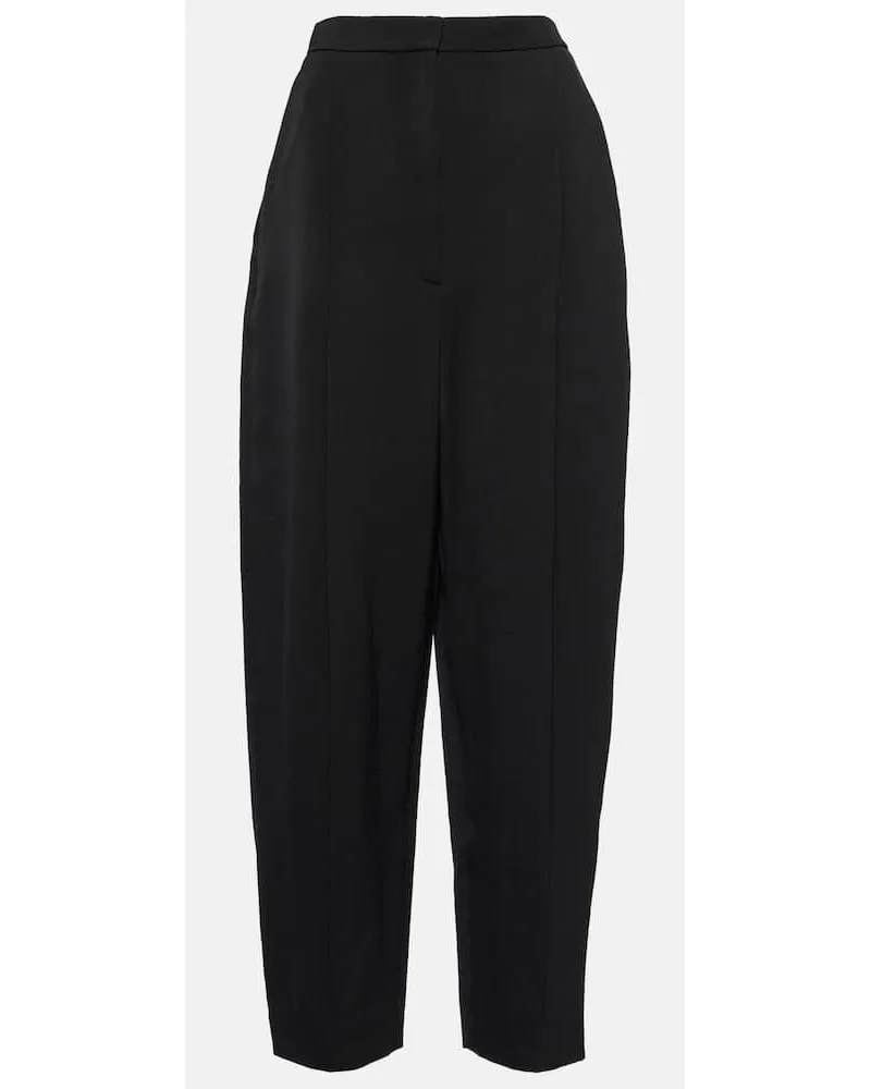 KHAITE Gerade Hose Ashford aus einem Wollgemisch Schwarz