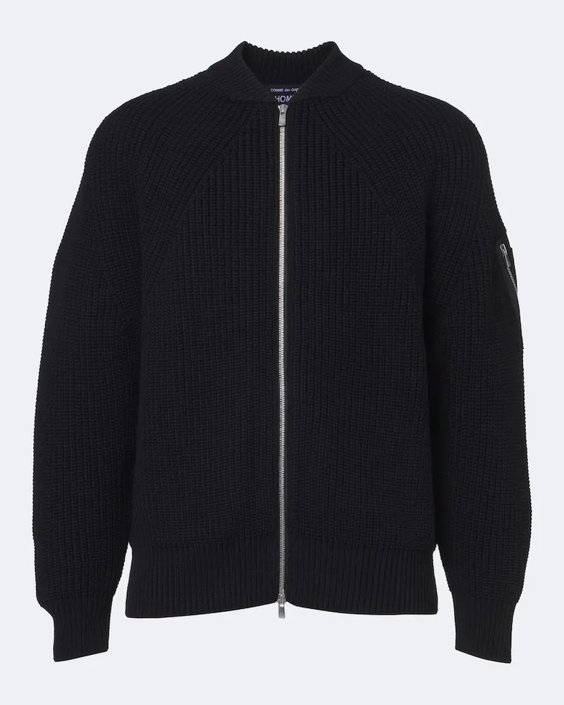 Comme des Garçons Comme des Garçons Homme Pullover mit Reißverschluss aus Wolle Schwarz