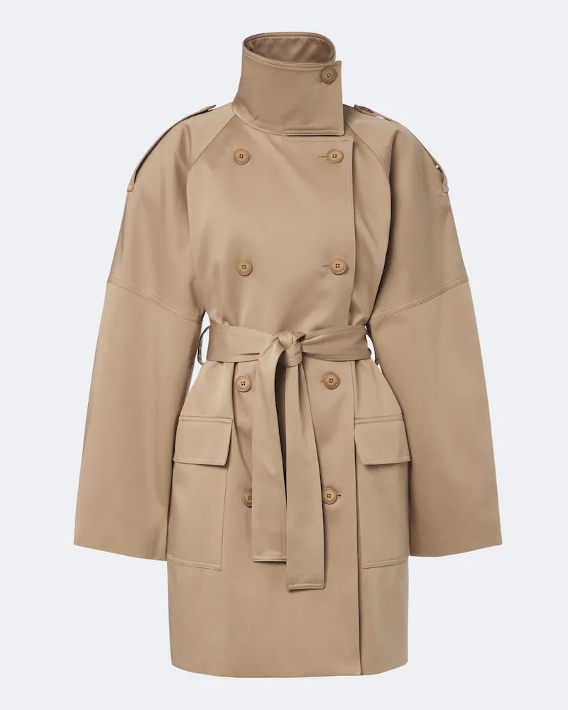 FRANKIE Shop Trenchcoat Tess aus Baumwolle Beige
