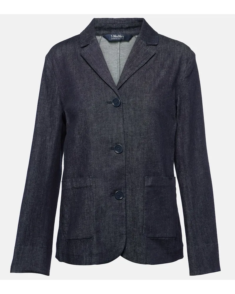 Max Mara Blazer Robin aus Denim Blau