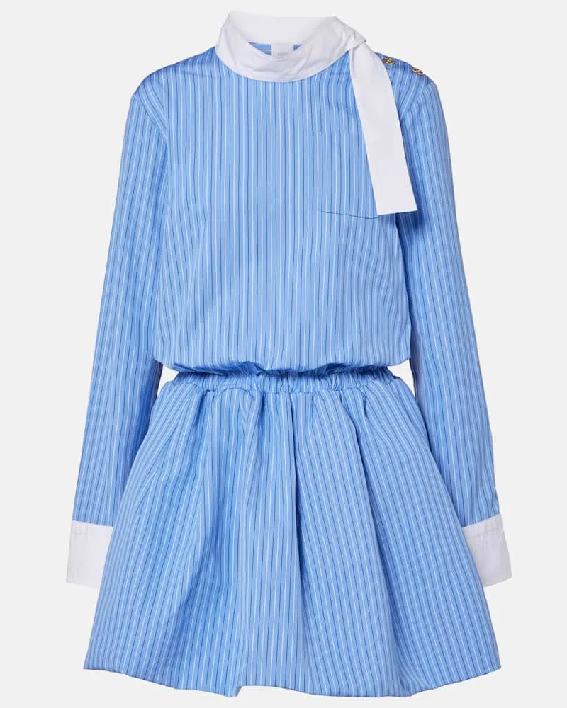 Patou Minikleid aus Baumwollpopeline Blau