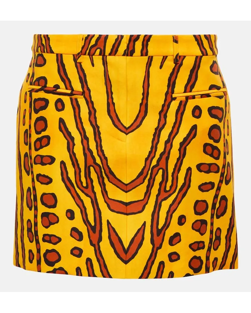Altuzarra Minirock Zola aus einem Leinengemisch Orange