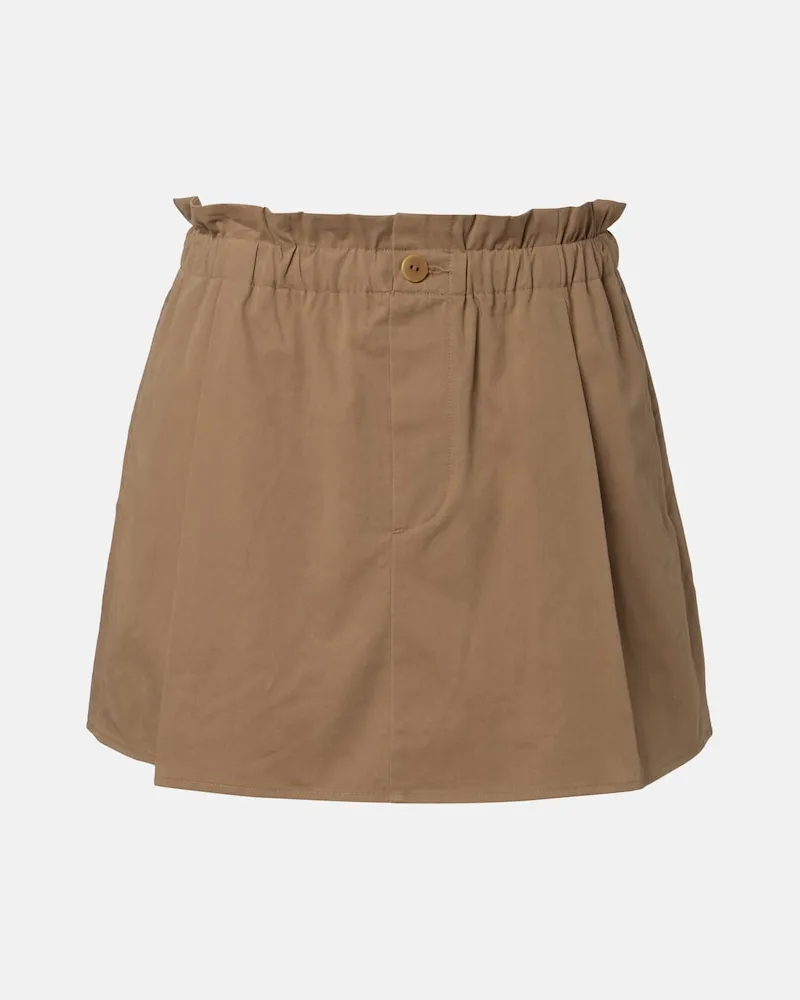 Vince Skort aus Baumwoll-Twill Braun