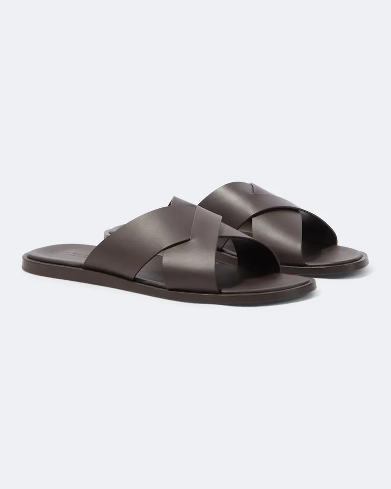 Orlebar Brown Sandalen Muro aus Leder Braun
