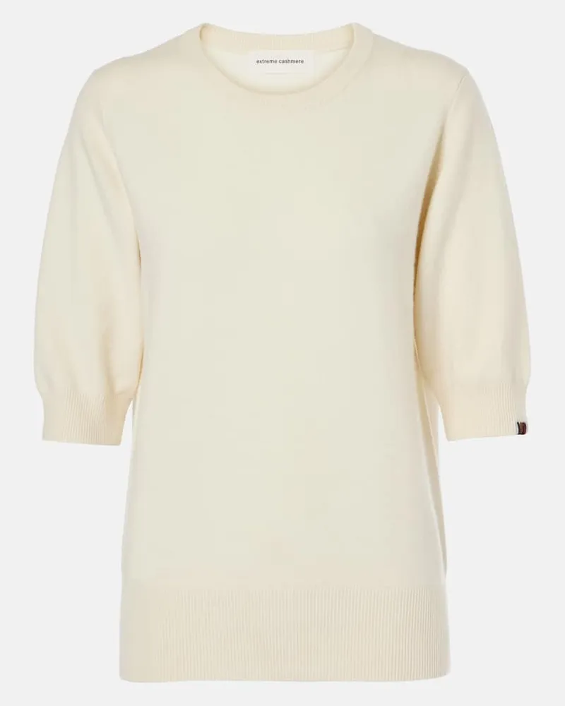 extreme cashmere Top N°63 aus einem Kaschmirgemisch Weiß