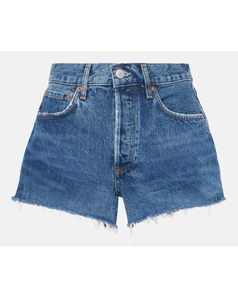 AGOLDE High-Rise Shorts Blau