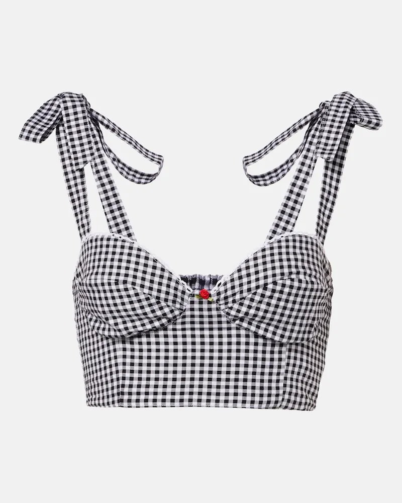 BANANHOT Cropped-Top Alba aus Baumwollpopeline Schwarz