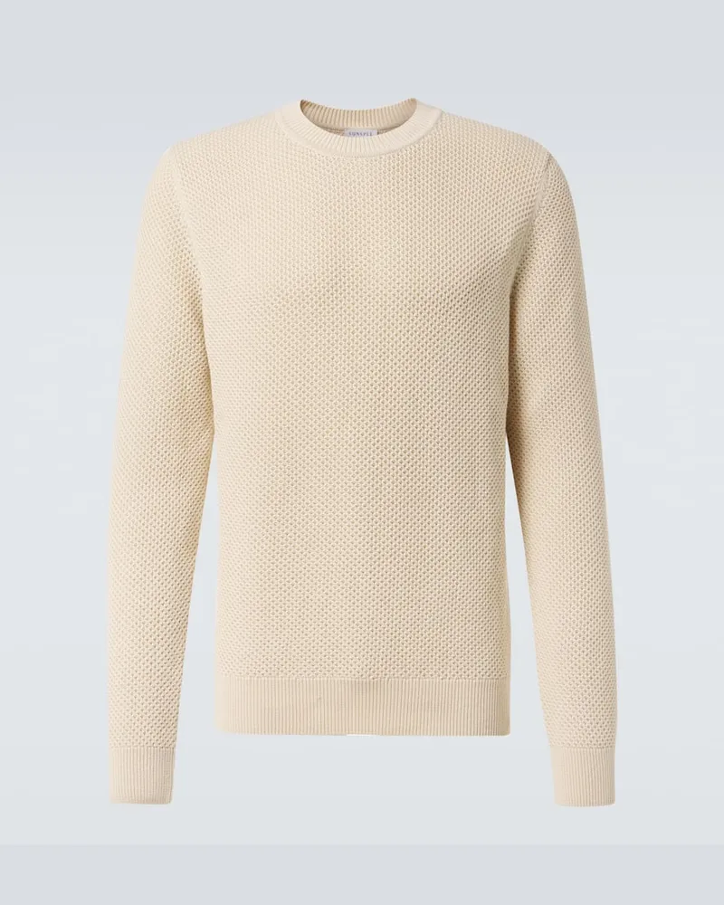 Sunspel Pullover aus Baumwolle Weiß