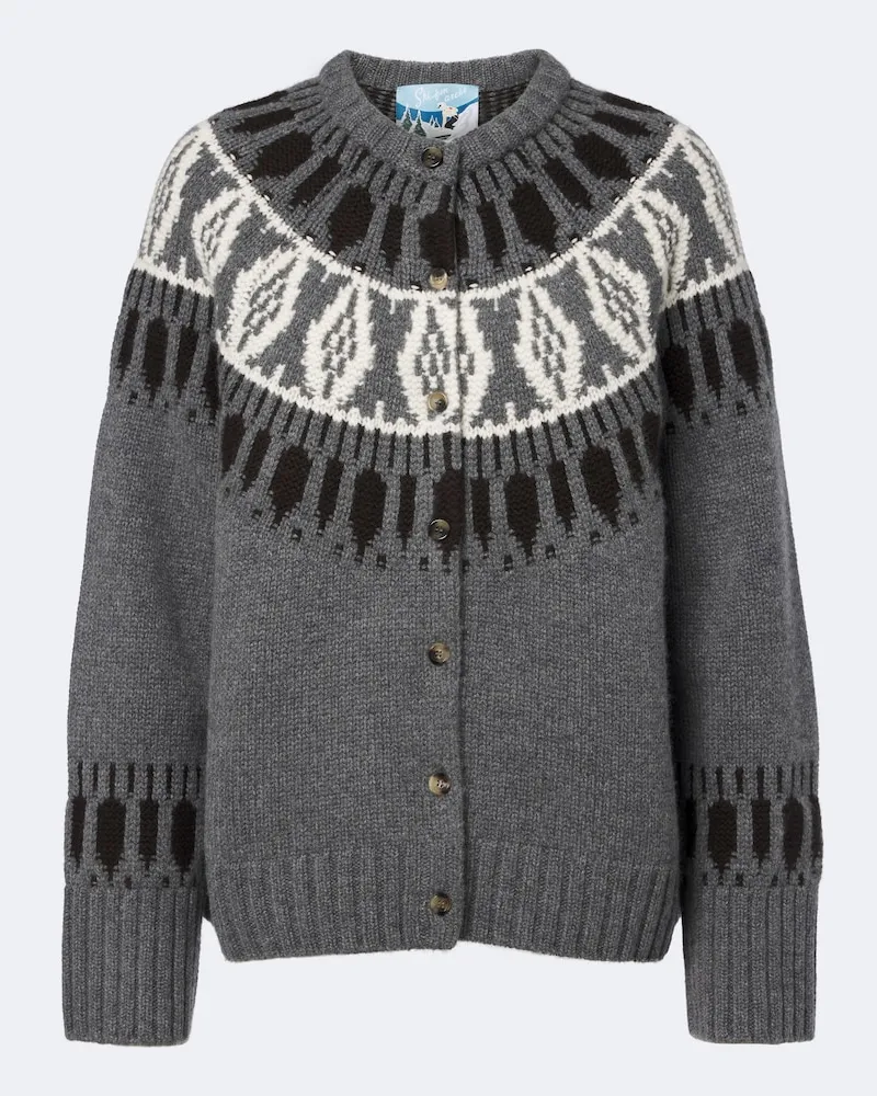 arch4 Cardigan aus Kaschmir Grau