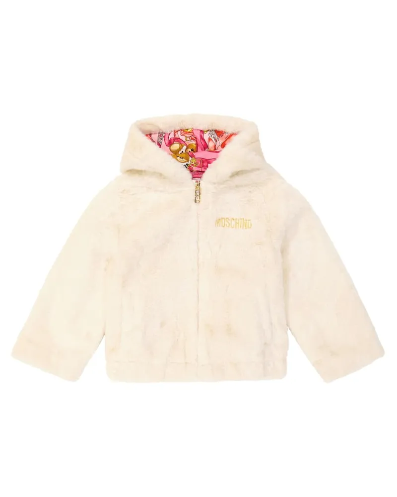 Moschino Jacke aus Faux Fur Weiã