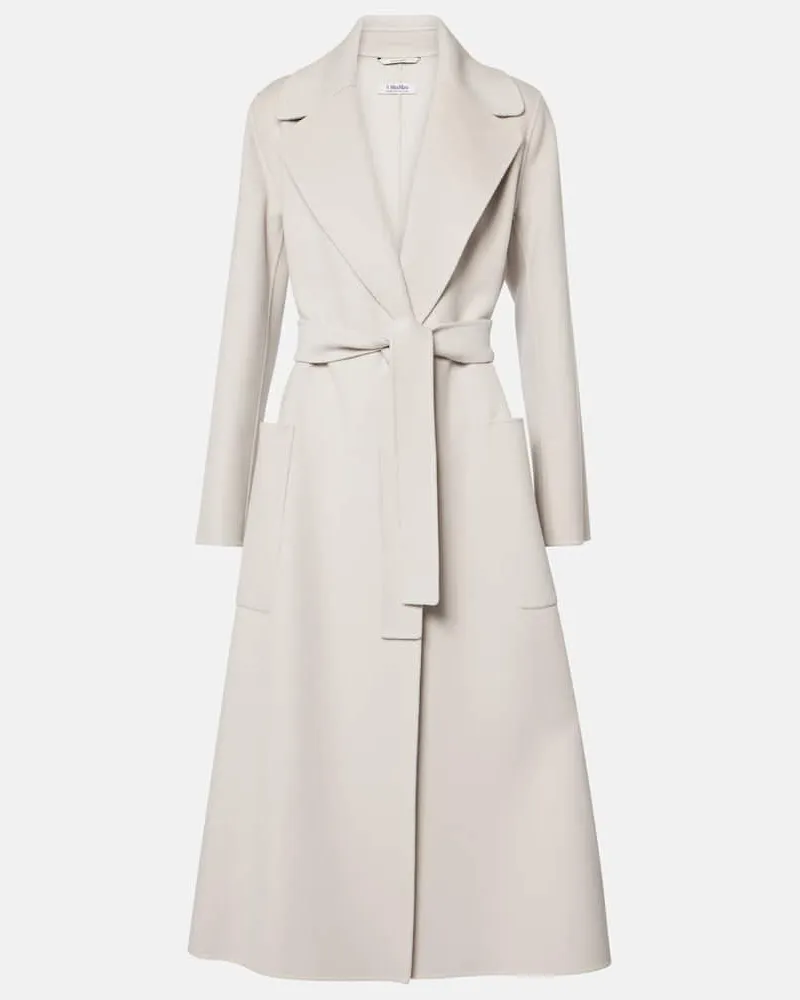 Max Mara Mantel Paolore aus Wolle Weiß